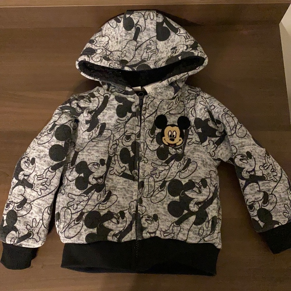 Mickey Mouse fleece zip up hoodie